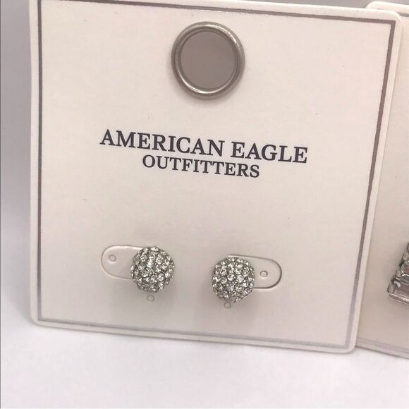 American Eagle Outfitters Silver Stud Earring Set - Picture 2 of 6